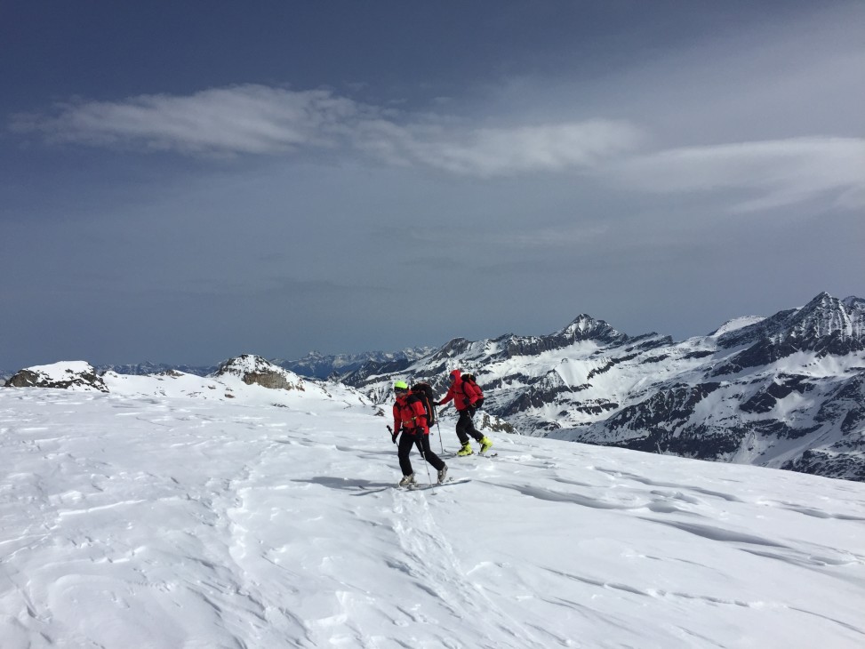 Unterwegs am Sonnblickkees am Weg zu Stubacher Sonnblick und Granatspitze